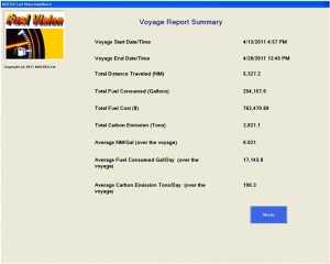 Voyage Summary Report